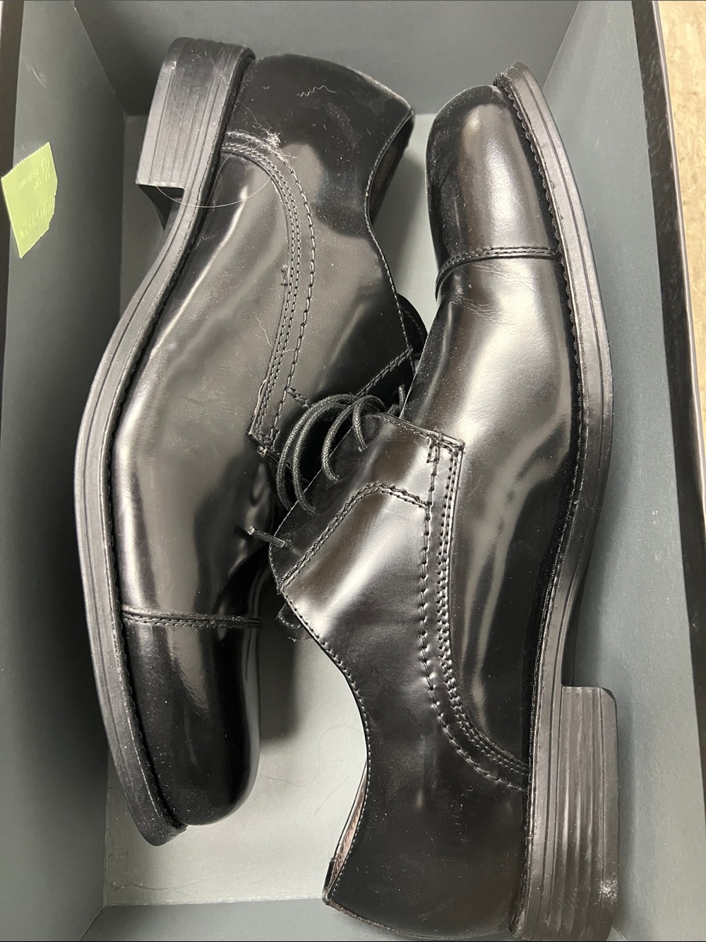 Men's Black Johnston and Murphy  Lace-Up Dress Shoes